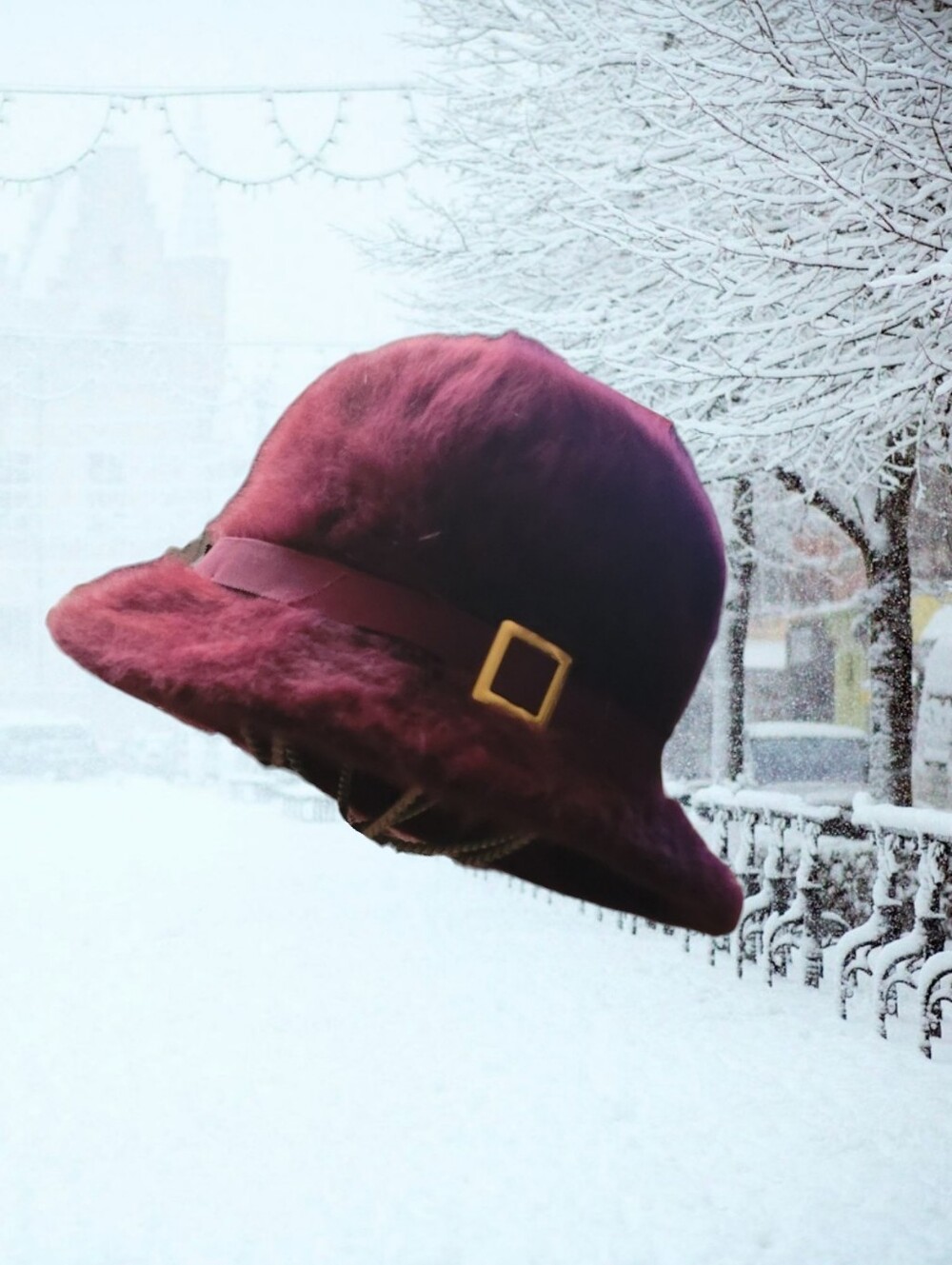 Kangol Burgundy Faux-Fur  Hat